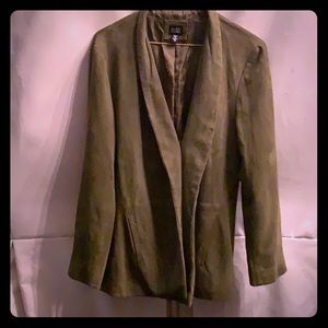 Olive green suede jacket